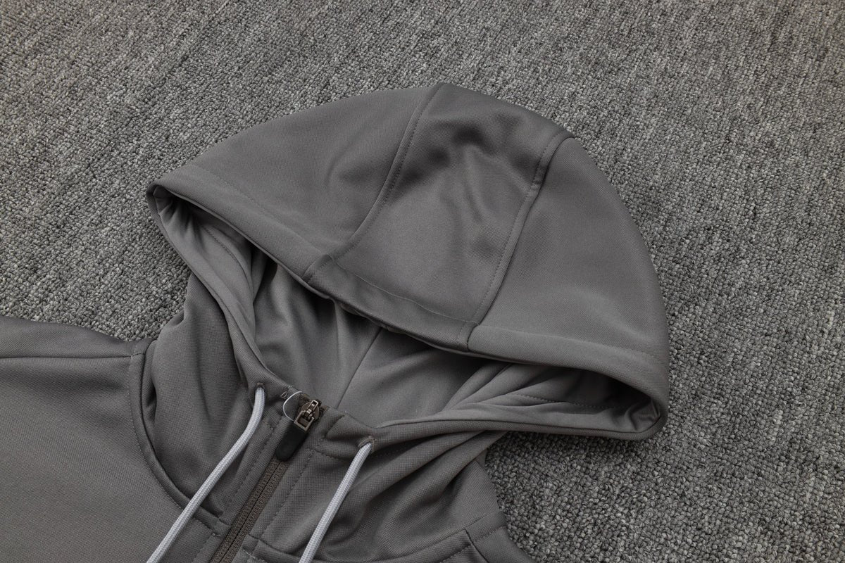 Tottenham Gray and Black Premium Tracksuit