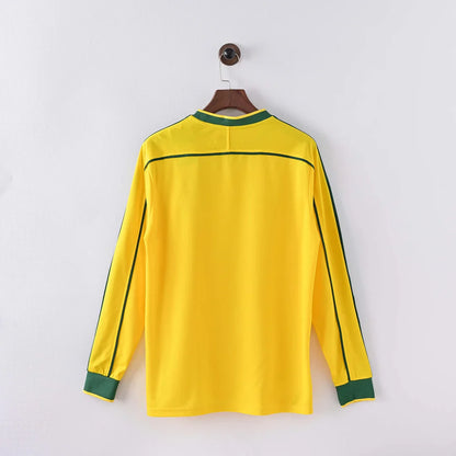 1998 Retro Brazil Home Jersey Long Sleeve