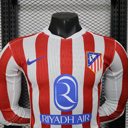 2025/2026 Atletico Madrid Home Long Sleeve