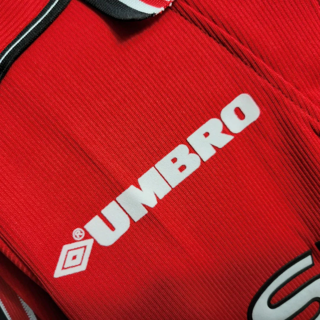 1998/1999 Retro Manchester United Home Jersey Long Sleeve